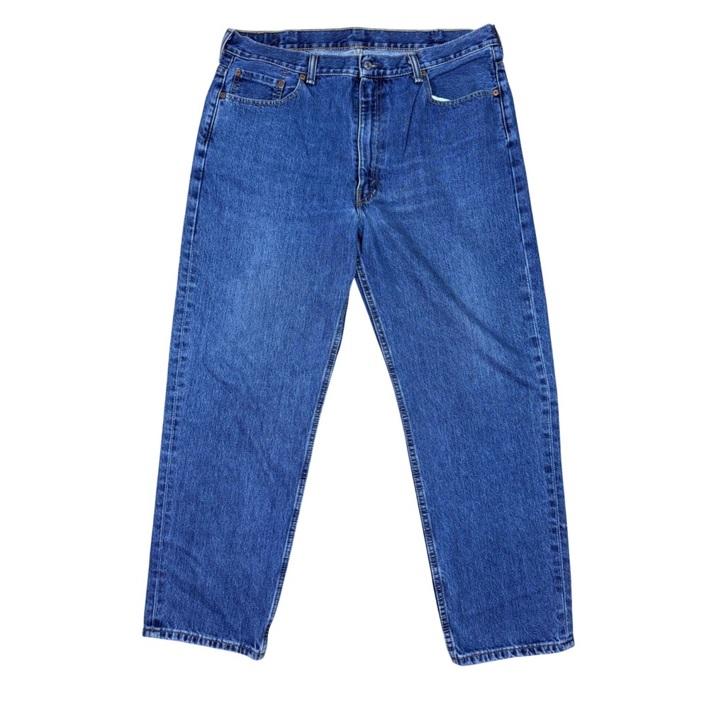 Levis 550 Relaxed Fit Jeans Mens 40x32 Blue Medium Wash Straight Denim Red Tab